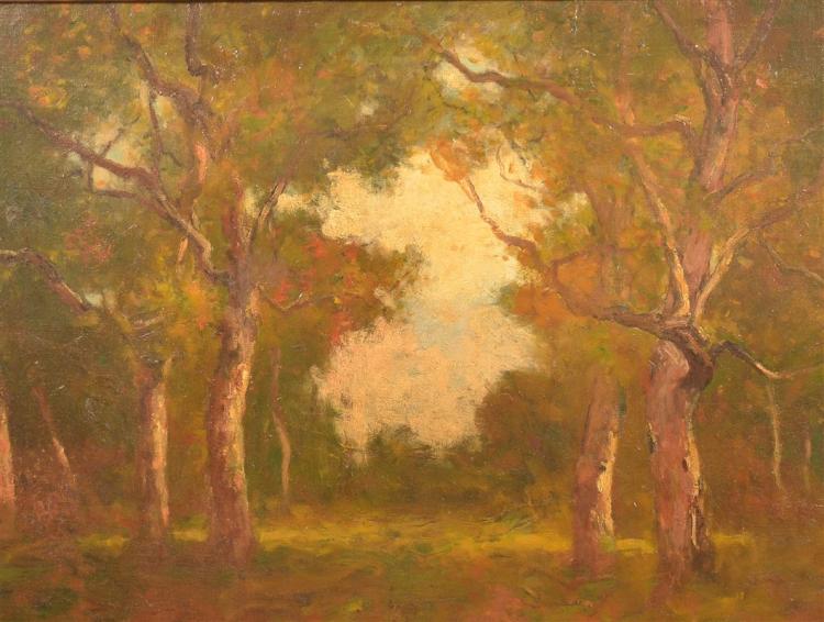 Autumn Woods, vintage artwork by Max Weyl, 12x8" (A4) Poster