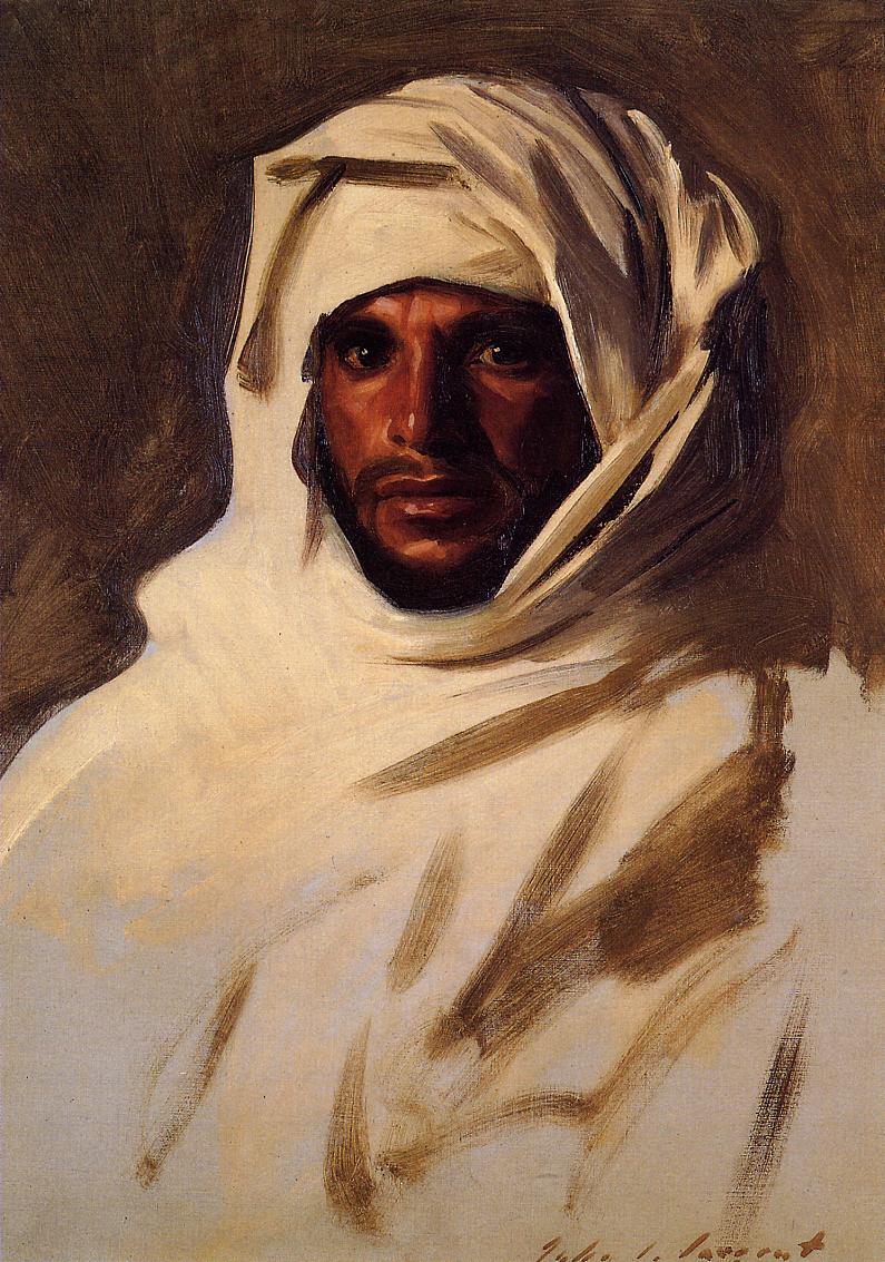A Bedouin Arab, vintage artwork by John Singer Sargent, 12x8" (A4) Poster