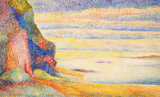 Cliff in Provence, vintage artwork by Hippolyte Petitjean, 12x8" (A4) Poster