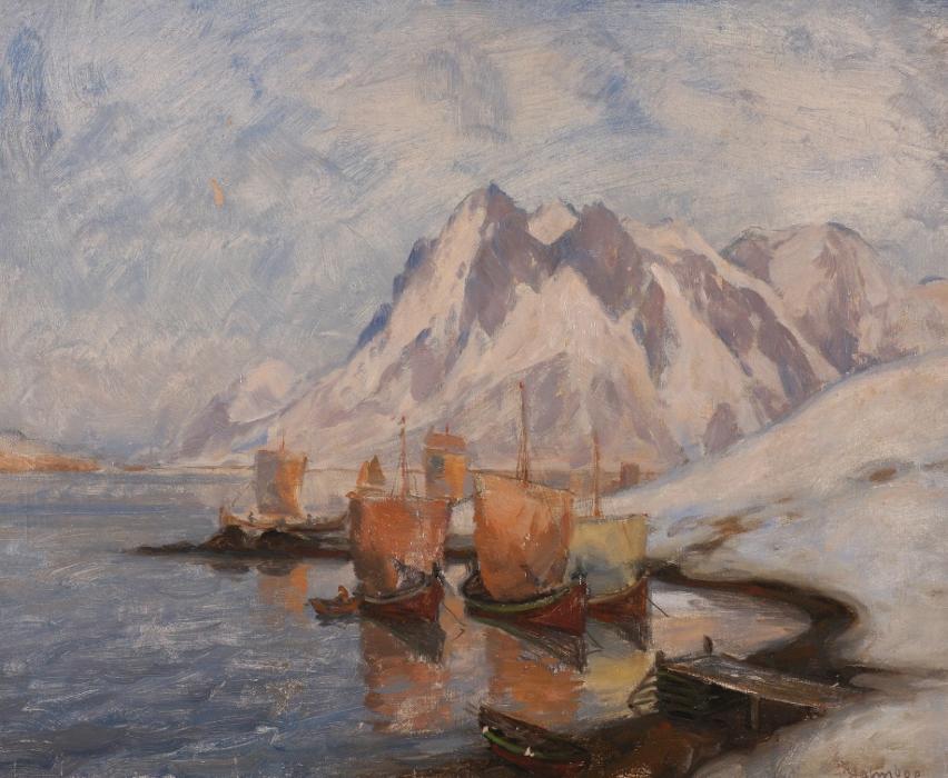 Nordic Landscape (Nordlandsmotiv) by Thorolf Holmboe,A3(16x12")Poster