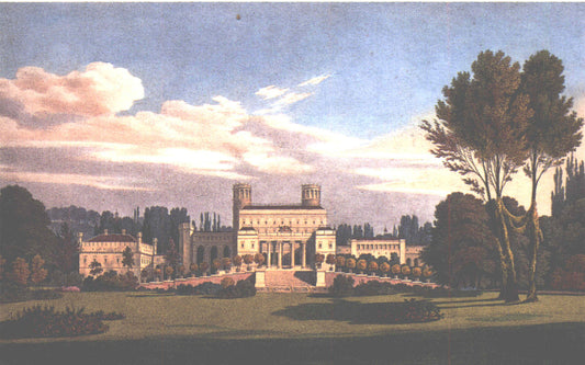 New Castle in Muskau, vintage artwork by Karl Friedrich Schinkel, 12x8" (A4) Poster