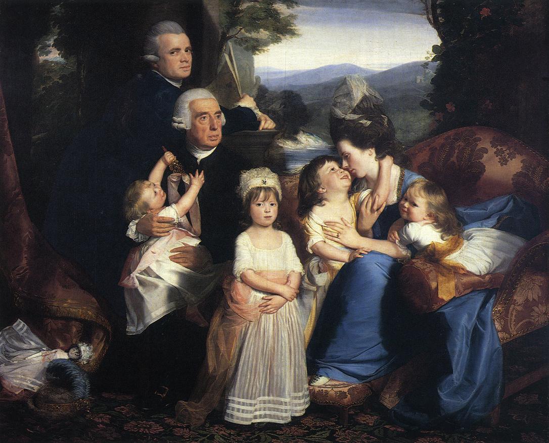 The Copley Family, vintage artwork by John Singleton Copley, 12x8" (A4) Poster