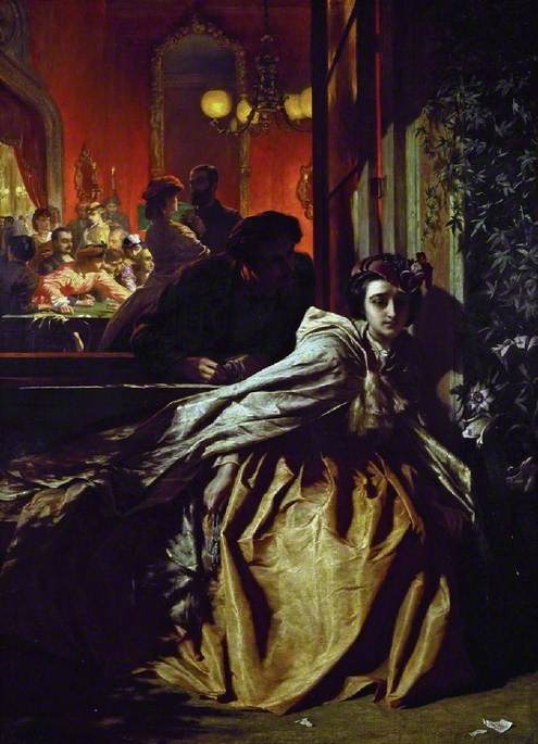 On the Brink, vintage artwork by Alfred Elmore, A3 (16x12") Poster Print