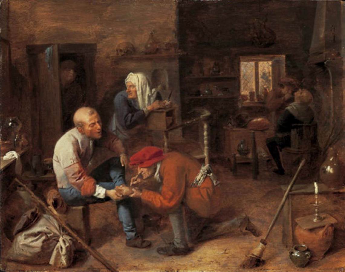 The Operation, vintage artwork by Adriaen Brouwer, 12x8" (A4) Poster
