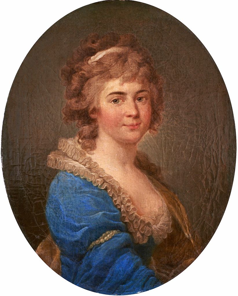 Portrait of Helena Radziwiłł nee Przeździecka, vintage artwork by Marcello Bacciarelli, 12x8" (A4) Poster