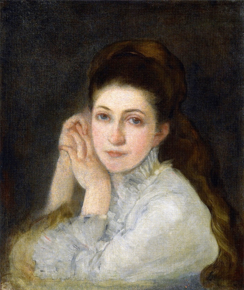 Portrait of Louise, vintage artwork by Marie Bracquemond, 12x8" (A4) Poster