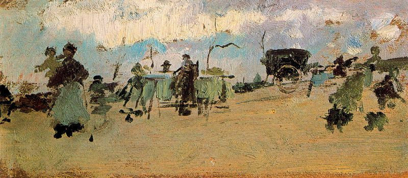 In the Field, vintage artwork by Ignacio Pinazo Camarlench, 12x8" (A4) Poster