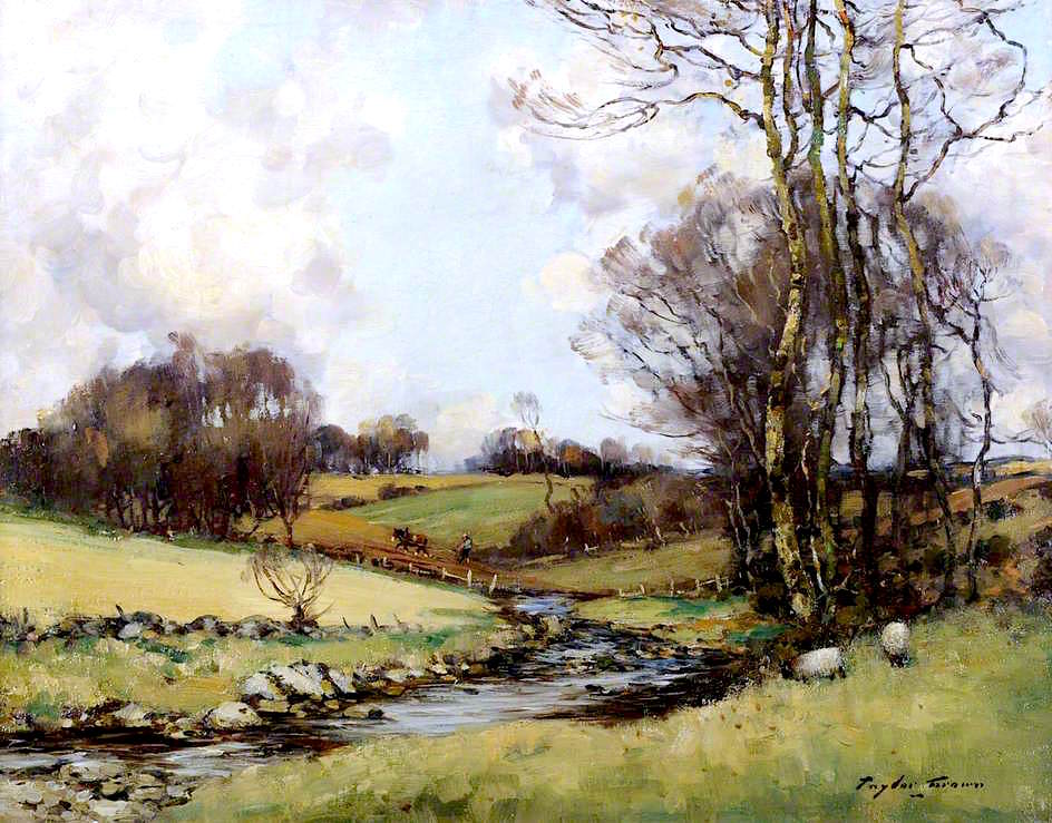 River at Stewarton by James Taylor Brown,A3(16x12")Poster