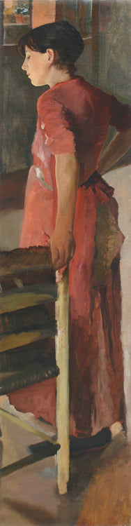 At Home, vintage artwork by Frank Duveneck, 12x8" (A4) Poster