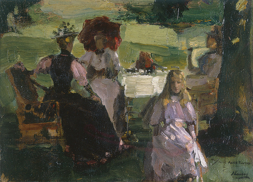 Breakfast on the Terrace, vintage artwork by Sir John Lavery, R.A., 12x8" (A4) Poster