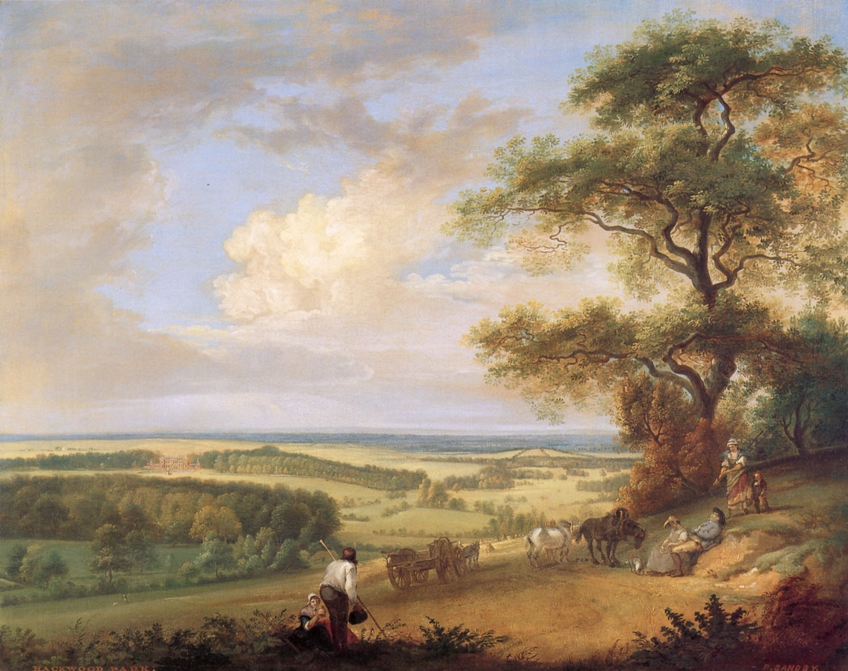 Hackwood Park, Hampshire, vintage artwork by Paul Sandby , R.A., 12x8" (A4) Poster