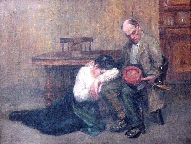 Relique Sacree, vintage artwork by Antonio Parreiras, 12x8" (A4) Poster