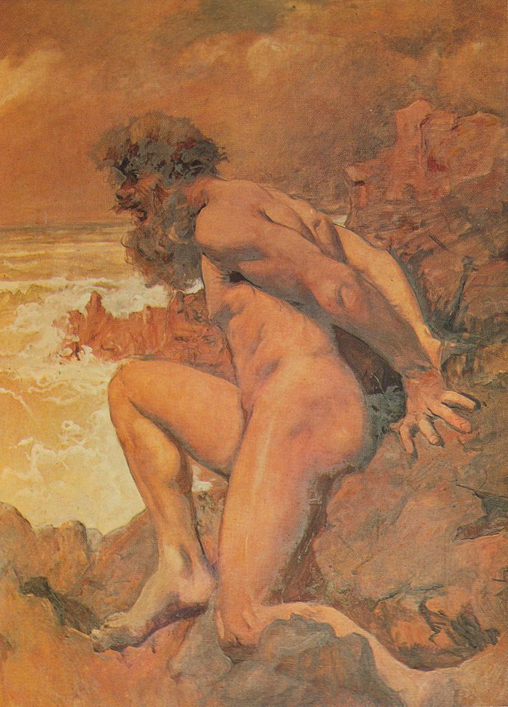 Appearance of Adamastor, vintage artwork by Carlos Reis, 12x8" (A4) Poster