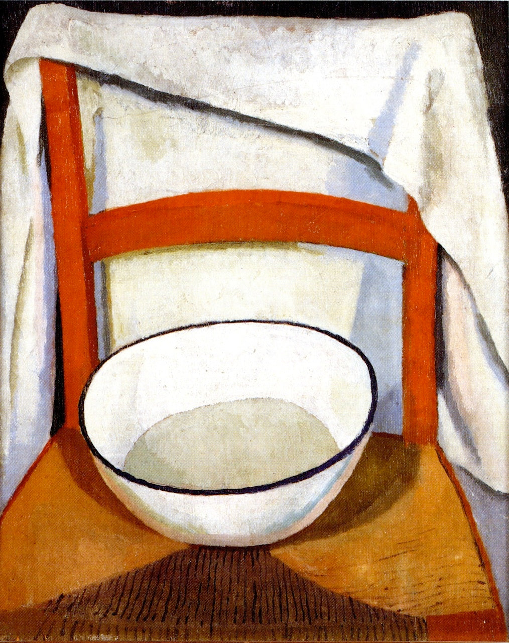 Chair with Bowl and Towel, vintage artwork by Roger Eliot Fry, 12x8" (A4) Poster