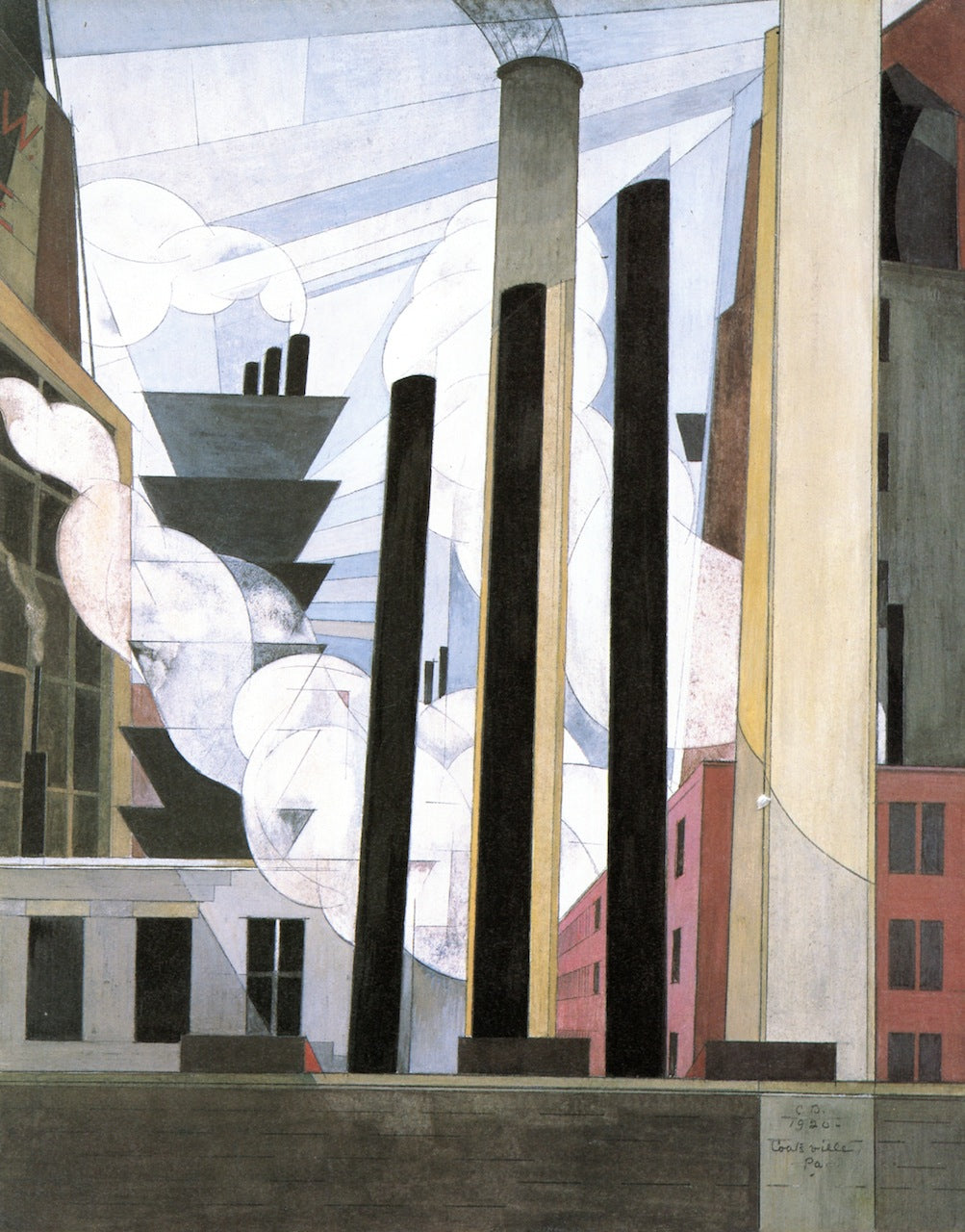 End of the Parade, Coatesville, Pa., vintage artwork by Charles Demuth, 12x8" (A4) Poster