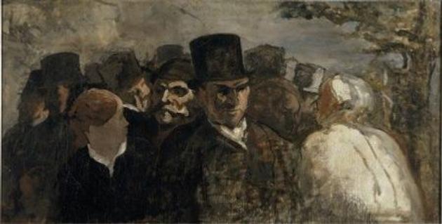 Passers-by , vintage artwork by Honore Daumier, A3 (16x12") Poster Print