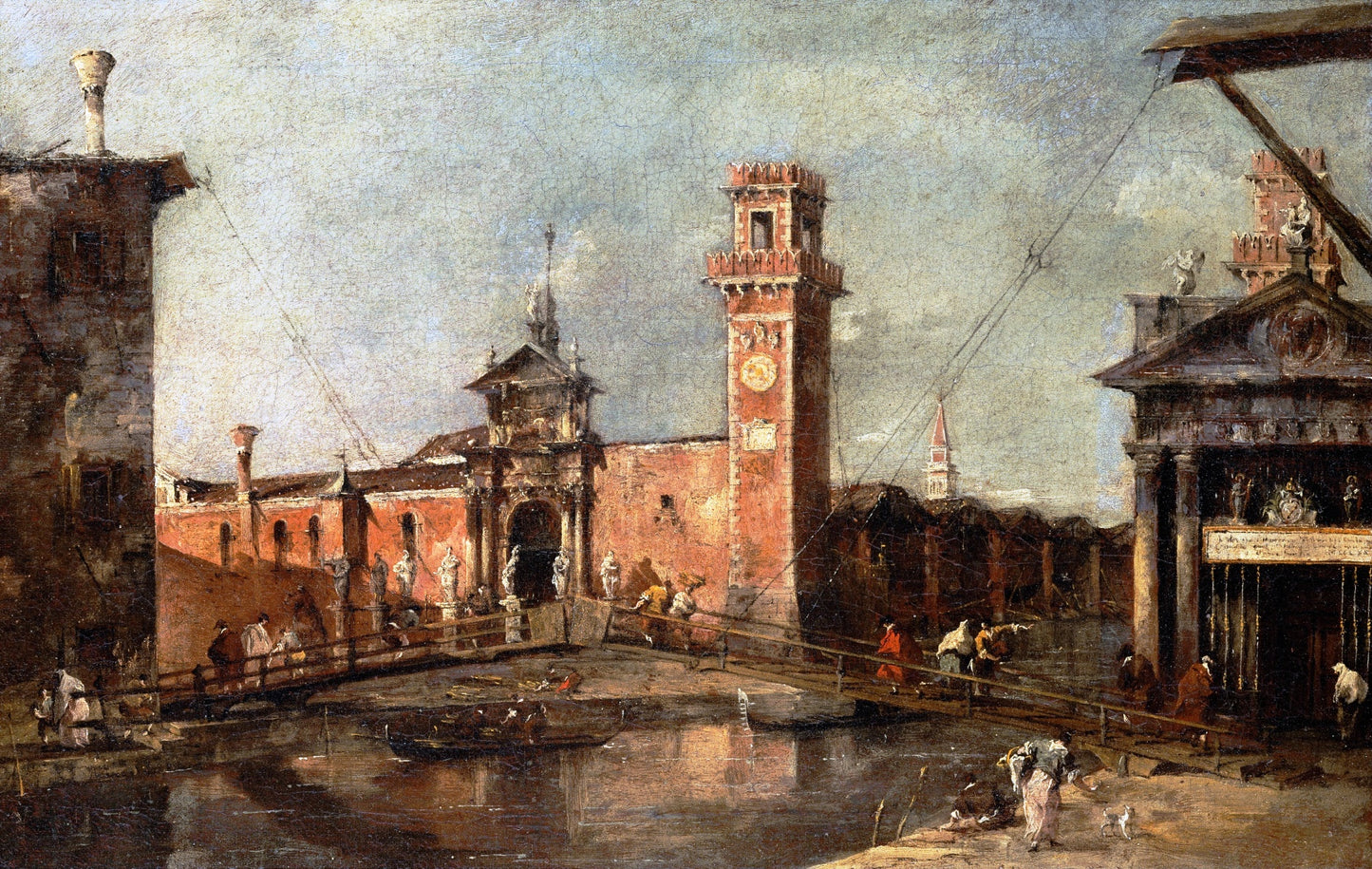 The Entrance to the Arsenal in Venice, vintage artwork by Francesco Guardi, 12x8" (A4) Poster