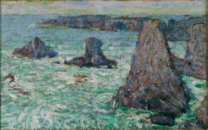 Les Aiguilles, Belle-Ile by John Peter Russell,A3(16x12")Poster