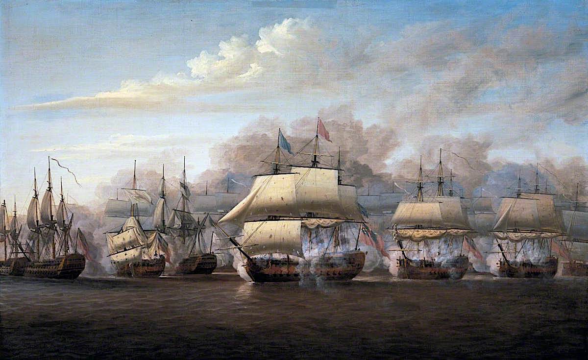 The Action off Providien, vintage artwork by Dominic Serres, 12x8" (A4) Poster