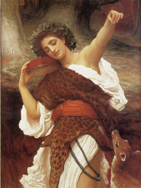Bacchante, vintage artwork by Sir Frederic Lord Leighton, 12x8" (A4) Poster