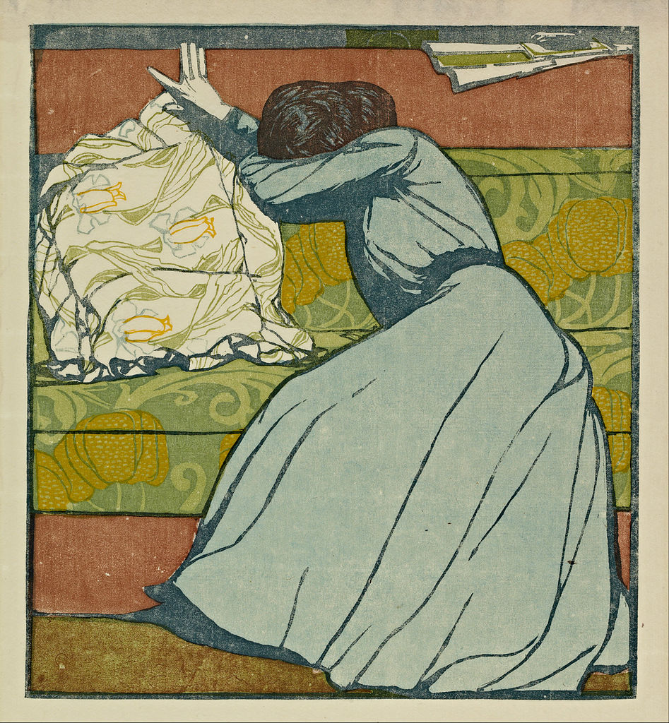 The Cushion, vintage artwork by Max Kurzweil, 12x8" (A4) Poster