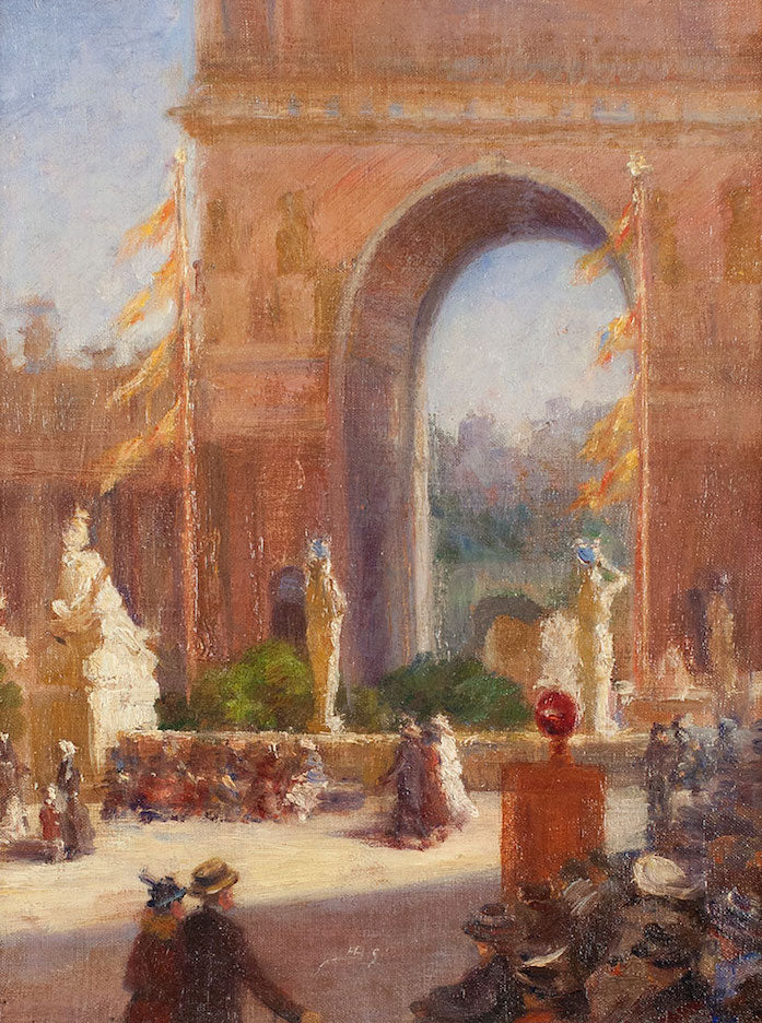 Pan-Pacific International Exposition, San Francisco, vintage artwork by Alice Barber Stephens, 12x8" (A4) Poster