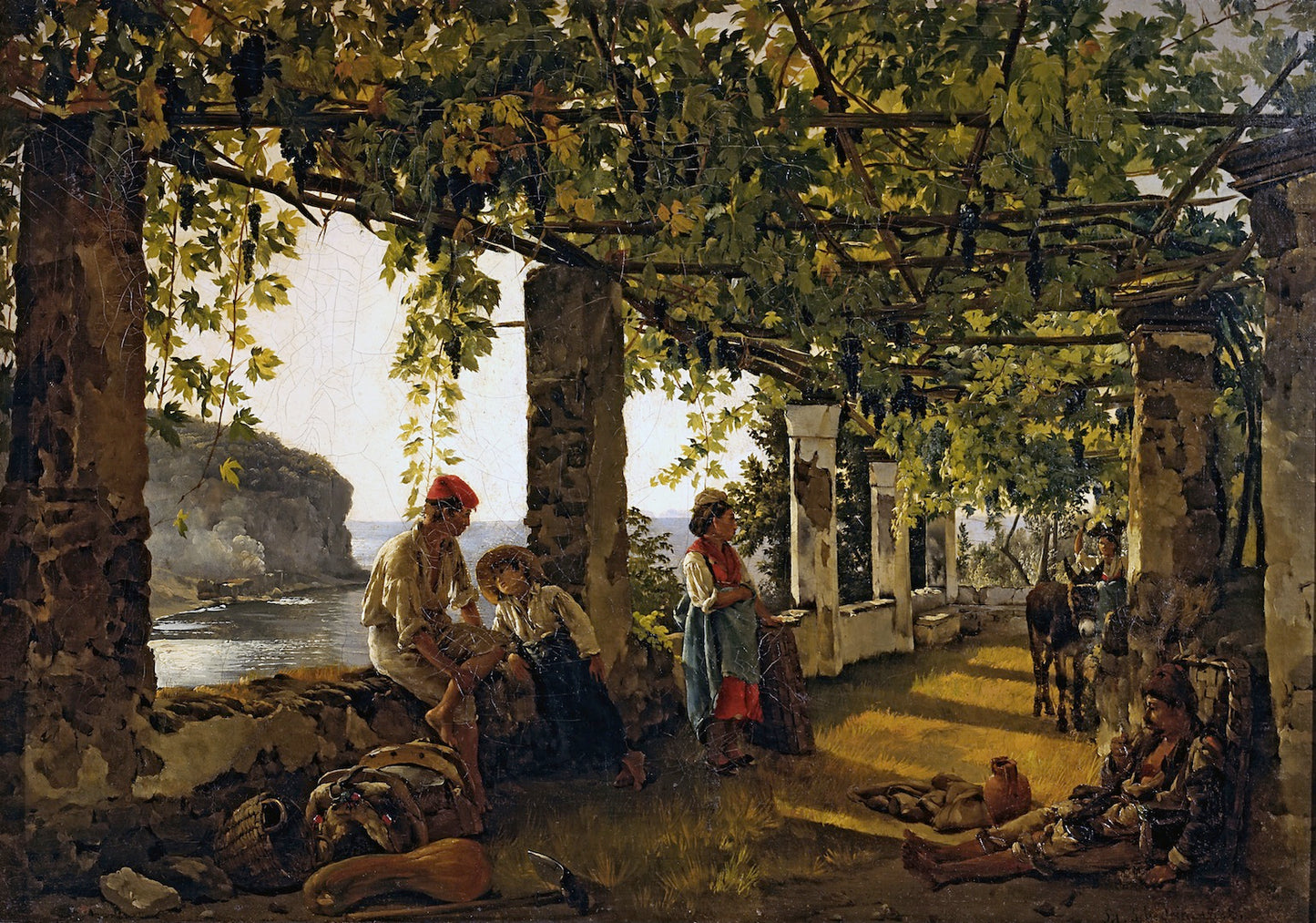 Veranda, vintage artwork by Silvester Shchedrin, 12x8" (A4) Poster