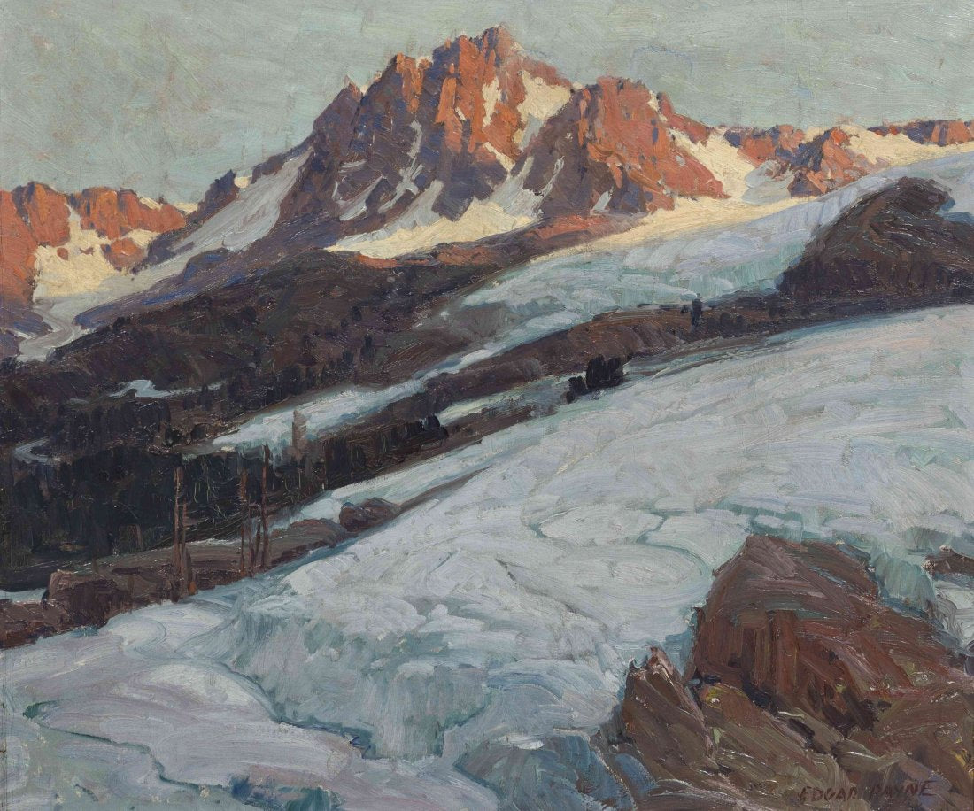 Mountain Range at Sunset by Edgar Alwyn Payne,16x12(A3) Poster
