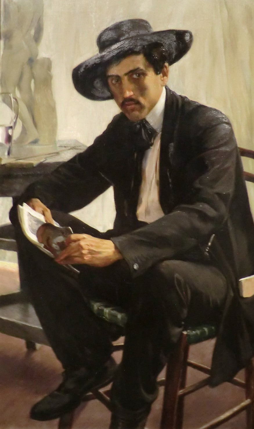 Portrait of the Art Critic and Writer Ramon Casellas, vintage artwork by Luis Graner Y Arrufi, 12x8" (A4) Poster