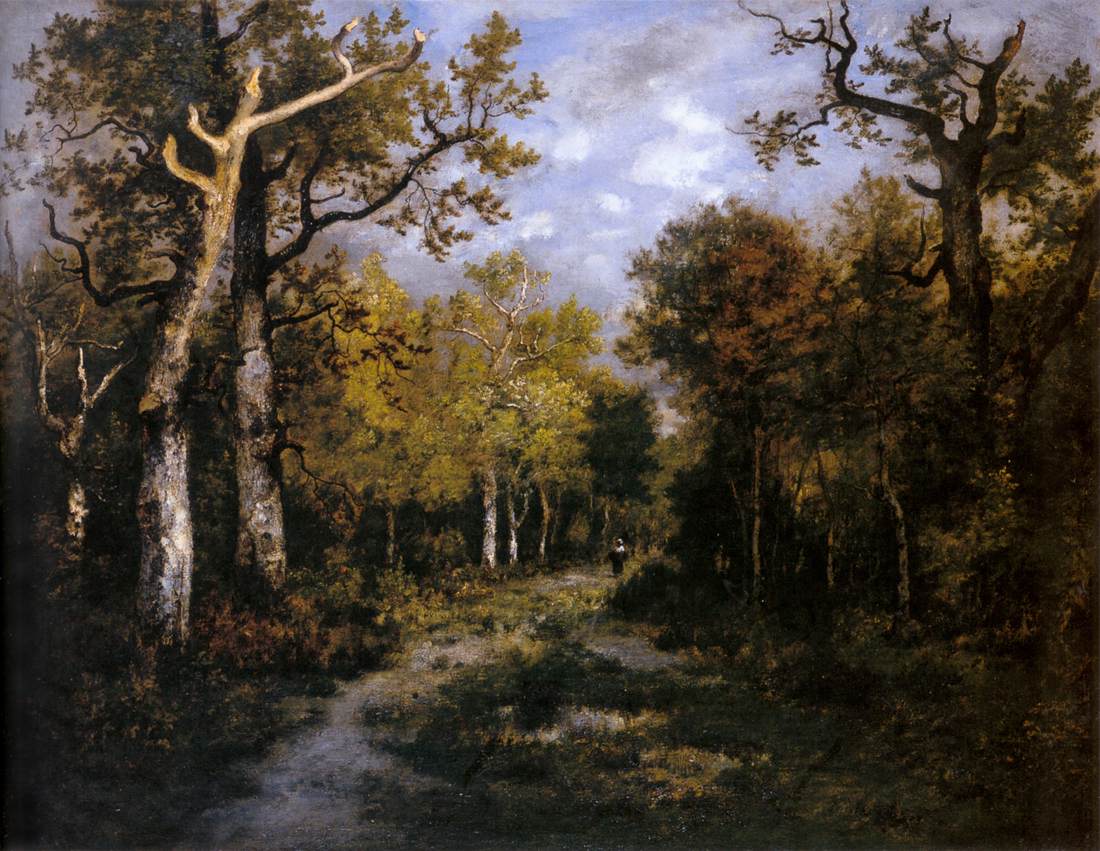 Forêt de Fontainbleau, vintage artwork by Narcisse Dìaz de la Peña, A3 (16x12") Poster Print