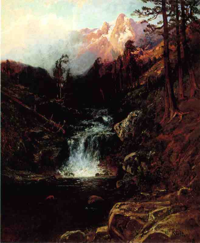 Mt Rainier, vintage artwork by William Keith, 12x8" (A4) Poster