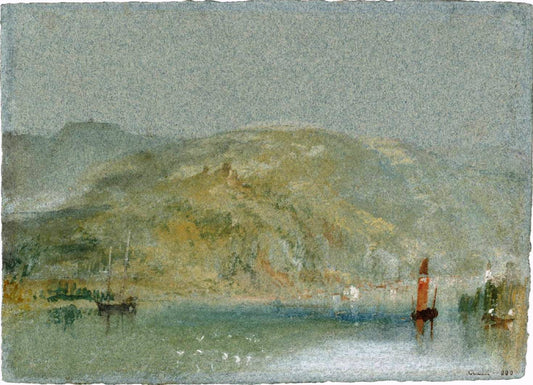 Between Jumièges and Duclair, vintage artwork by Joseph Mallord William Turner, 12x8" (A4) Poster