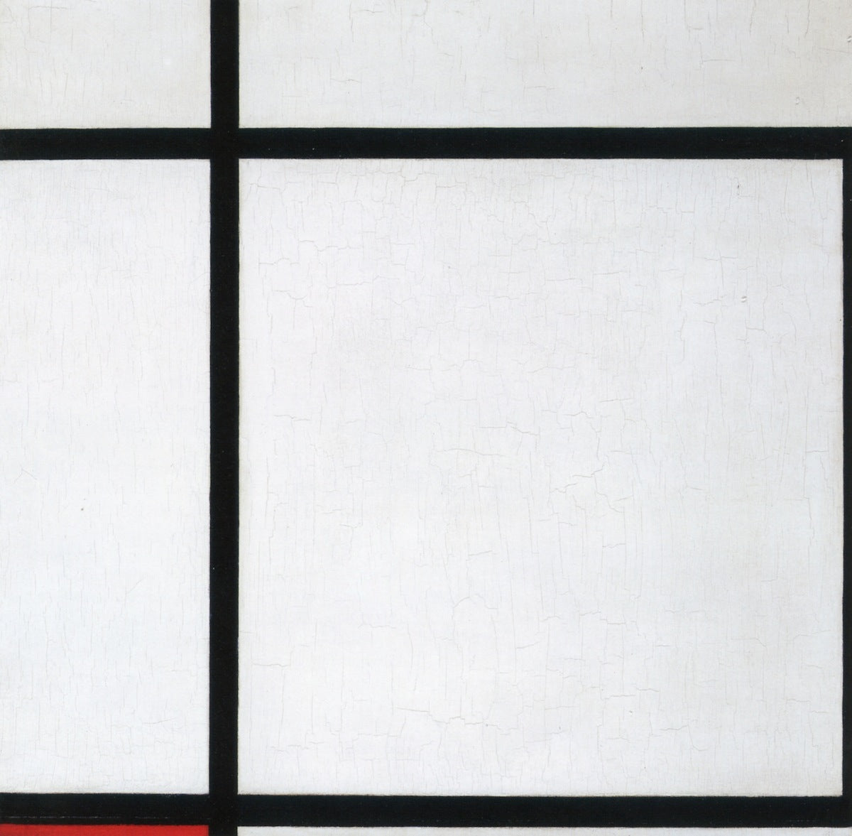 Composition II, with Red, vintage artwork by Piet Mondriaan, 12x8" (A4) Poster