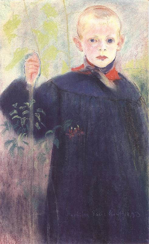 Boy With A Flower by Stanislaw Wyspianski,A3(16x12")Poster