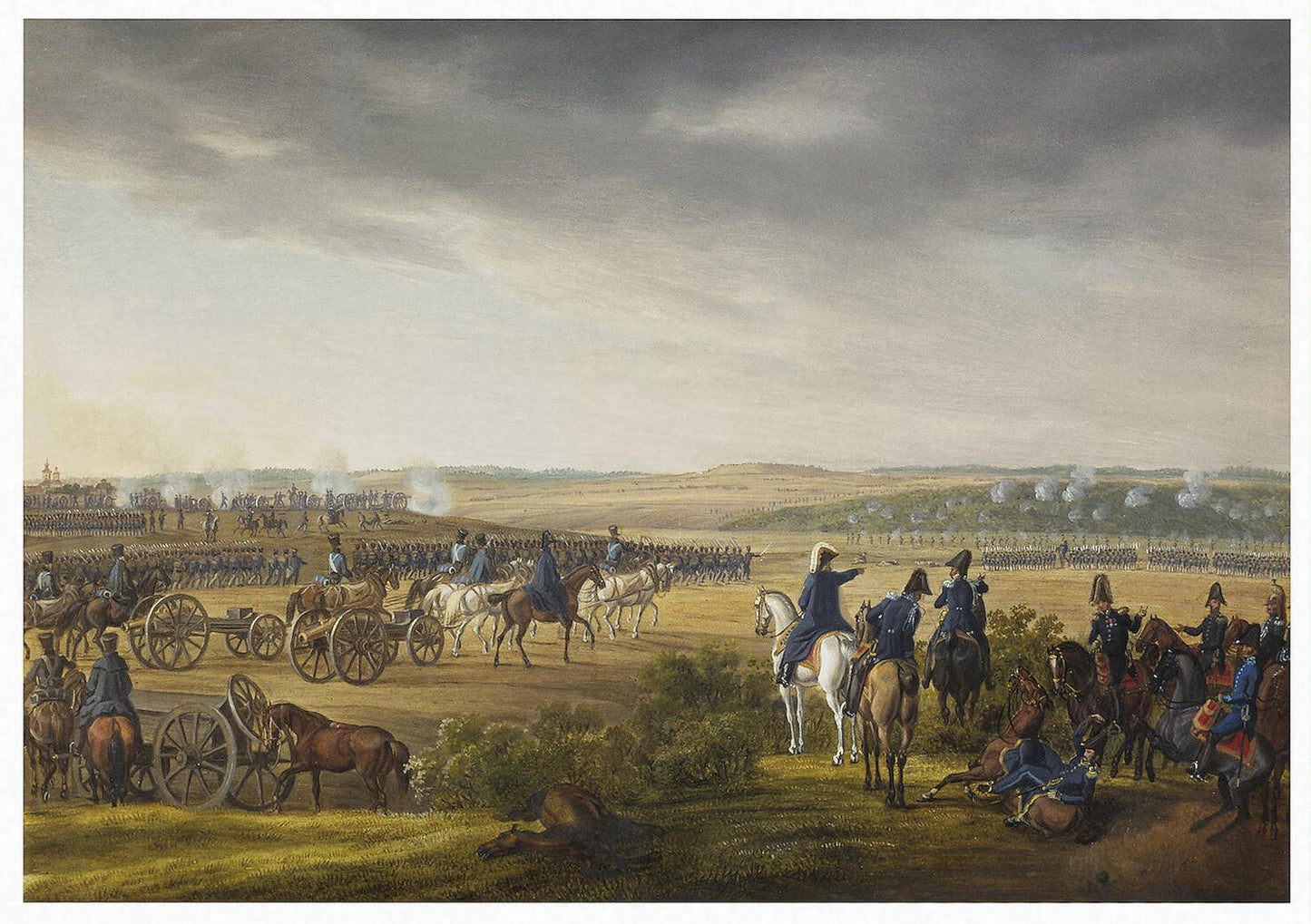 The Battle of Moscow, on 7 September 1812, vintage artwork by Albrecht Adam, 12x8" (A4) Poster
