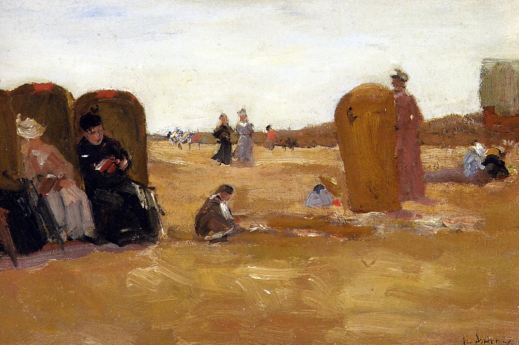 Beach view, vintage artwork by Floris Arntzenius, 12x8" (A4) Poster