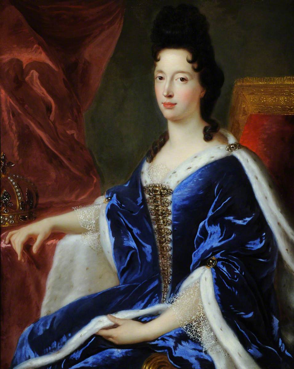 Queen Mary of Modena, Princess Maria Beatrice d'Este (1658–1718), vintage artwork by François de Troy, 12x8" (A4) Poster