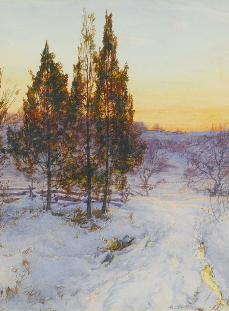 Cedars at Twilight by Walter Launt Palmer,A3(16x12")Poster