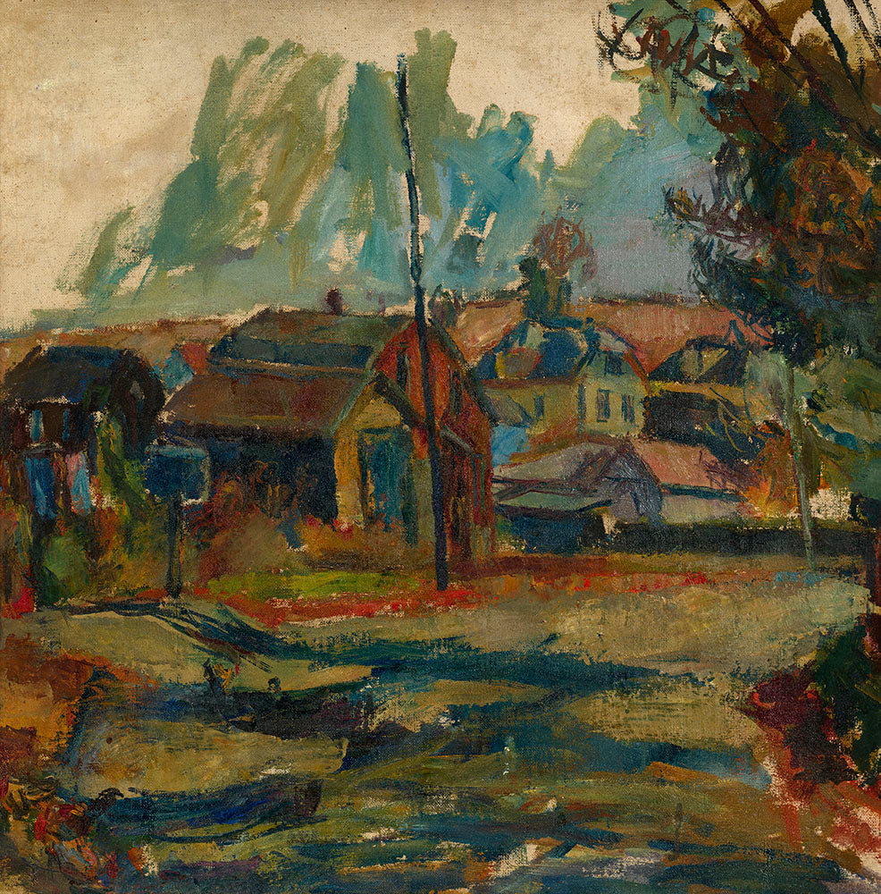 Spring at the Farm, vintage artwork by Abraham A. Manievich, 12x8" (A4) Poster