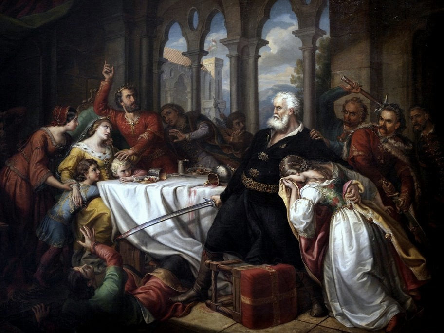 Felicián Zách, vintage artwork by Soma Orlai Petrich, 12x8" (A4) Poster