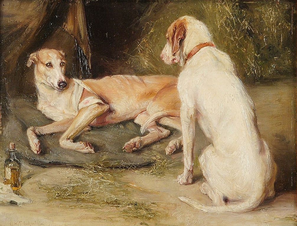 Hounds by Ida von Schulzenheim,A3(16x12")Poster