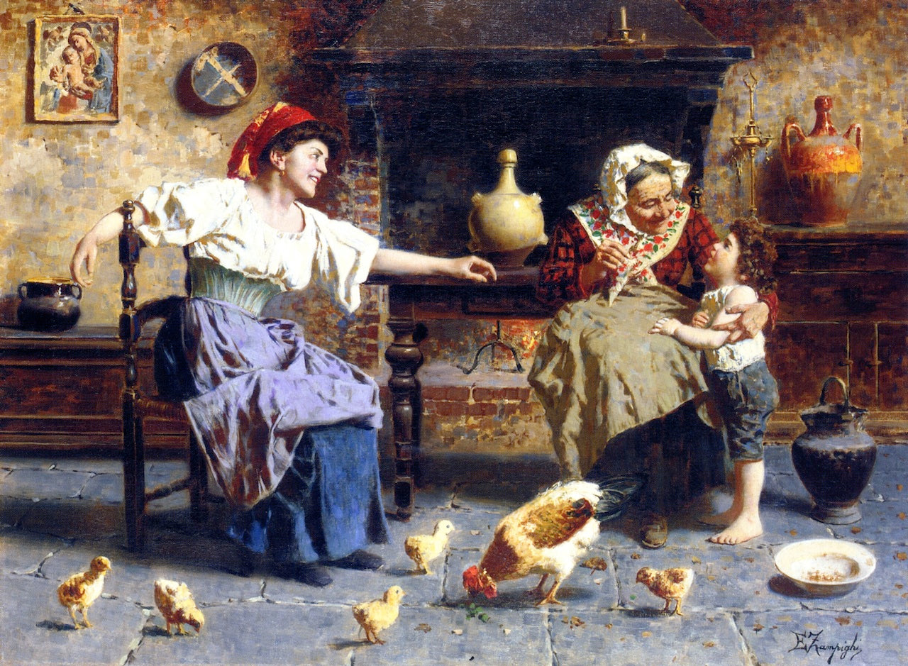 The Favorite Story by Eugenio Zampighi,A3(16x12")Poster