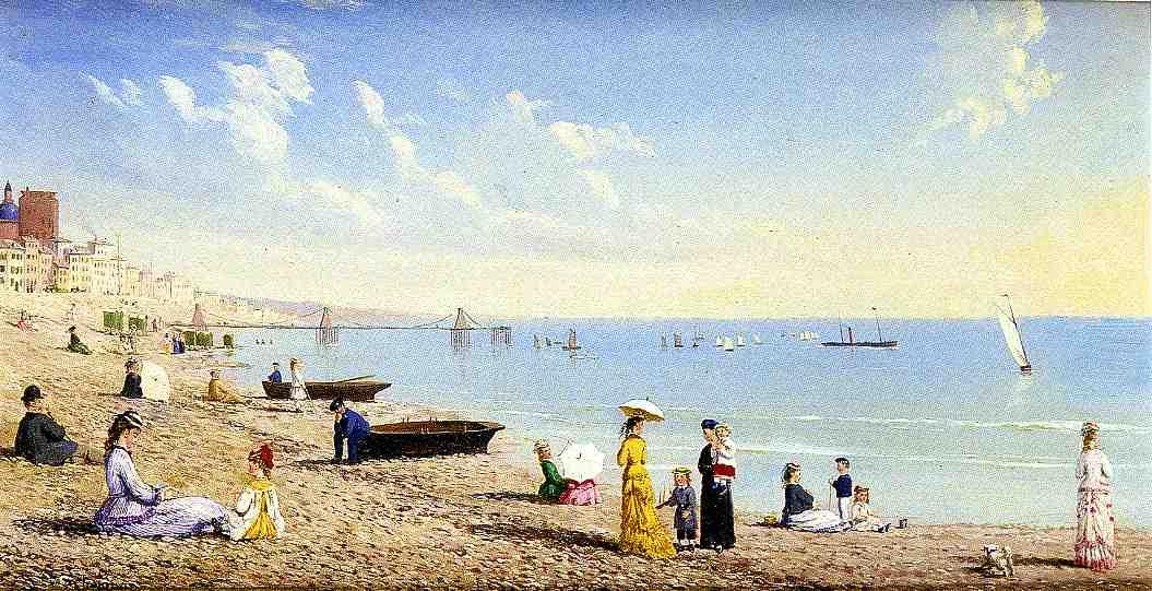 At the Beach, vintage artwork by Conrad Wise Chapman, 12x8" (A4) Poster
