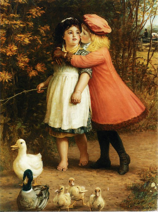 The Foster Sisters, vintage artwork by Phillip Richard Morris, 12x8" (A4) Poster