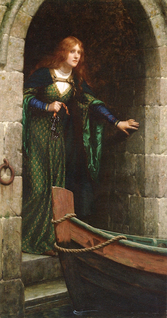 The Keys, vintage artwork by Edmund Blair Leighton, 12x8" (A4) Poster
