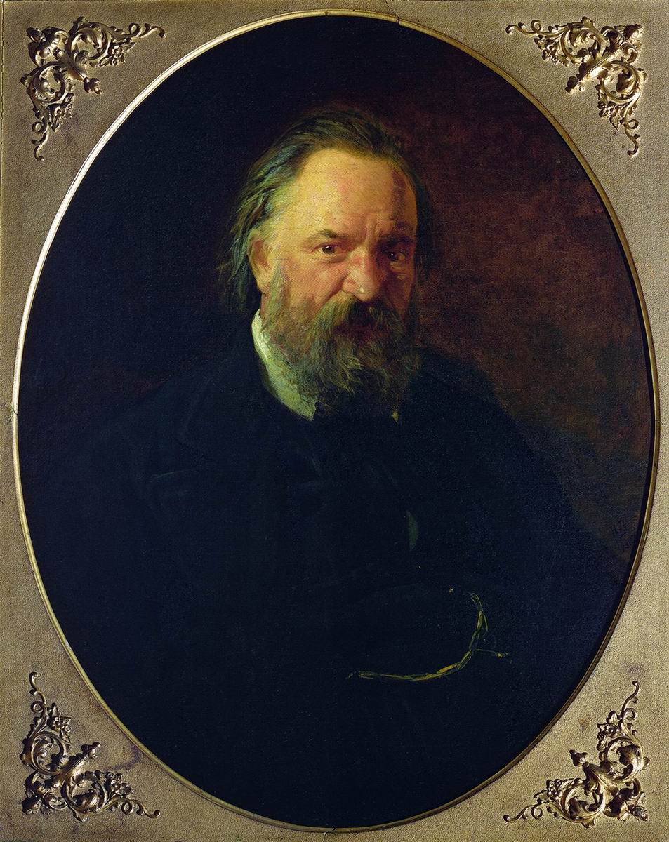 Portrait of Alexander Herzen, vintage artwork by Nikolai Nikolaevich Ge, 12x8" (A4) Poster