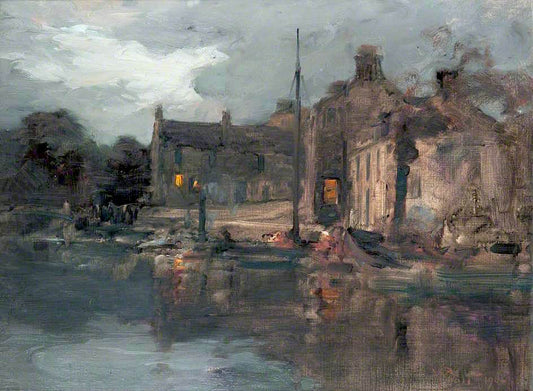 Canal at Hillhead, vintage artwork by William Pratt, 12x8" (A4) Poster