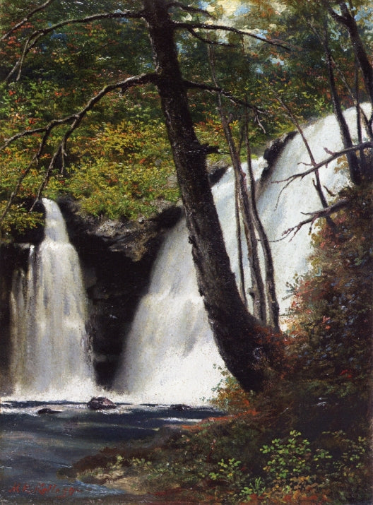 Raymondskill Falls, Pike County, Pennsylvania, vintage artwork by Miner Kilbourne Kellogg, A3 (16x12") Poster Print