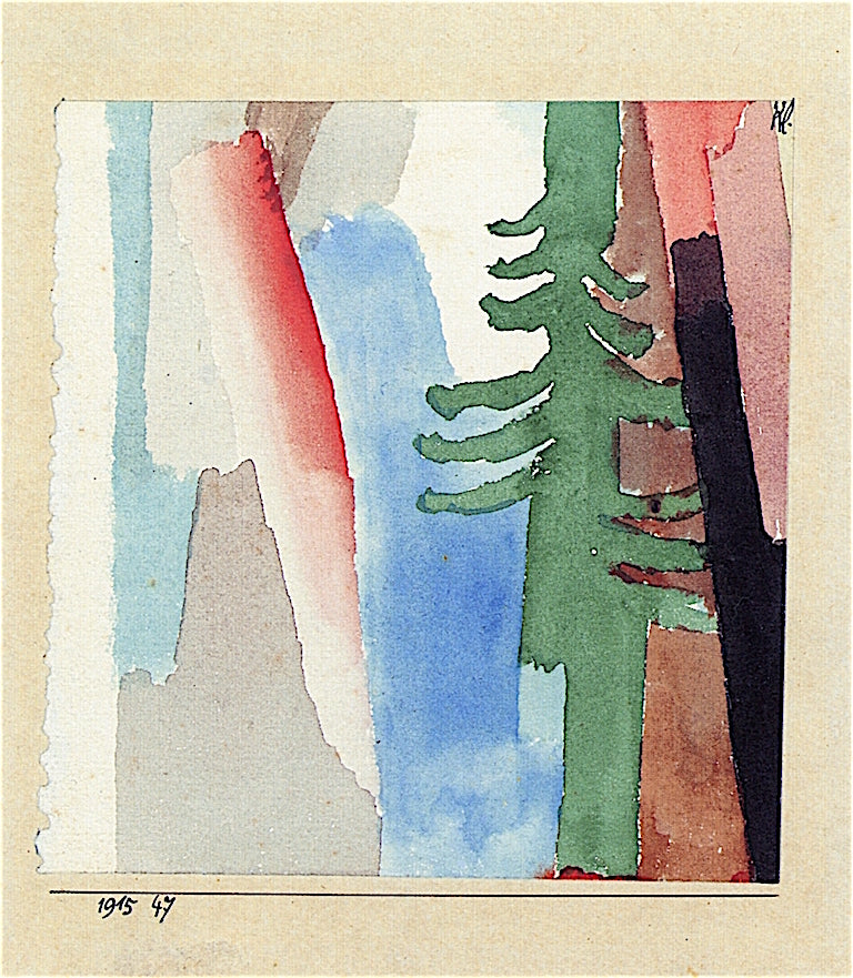 The Fir, vintage artwork by Paul Klee, 12x8" (A4) Poster