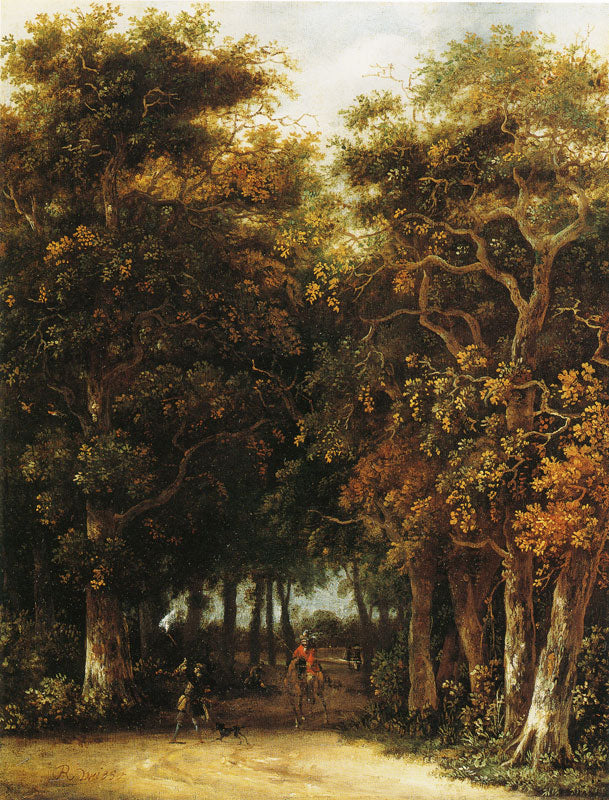 Landscape with Hunter, vintage artwork by Roelof van Vries, 12x8" (A4) Poster